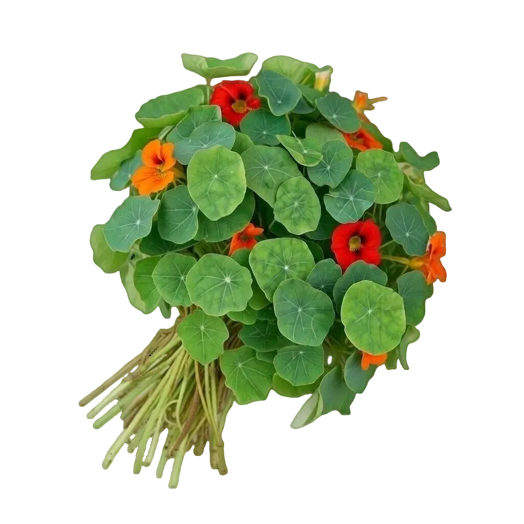 Ein Strauß Kapuzinerkresse aus dem Raumgarten